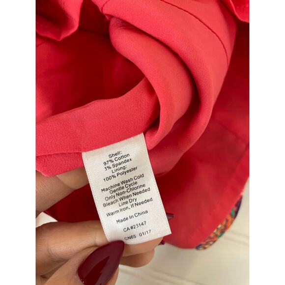 Talbots Bonaire Paisley Textured Sheath Dress Tie Open Back Sleeveless Size 4 - Picture 9 of 9